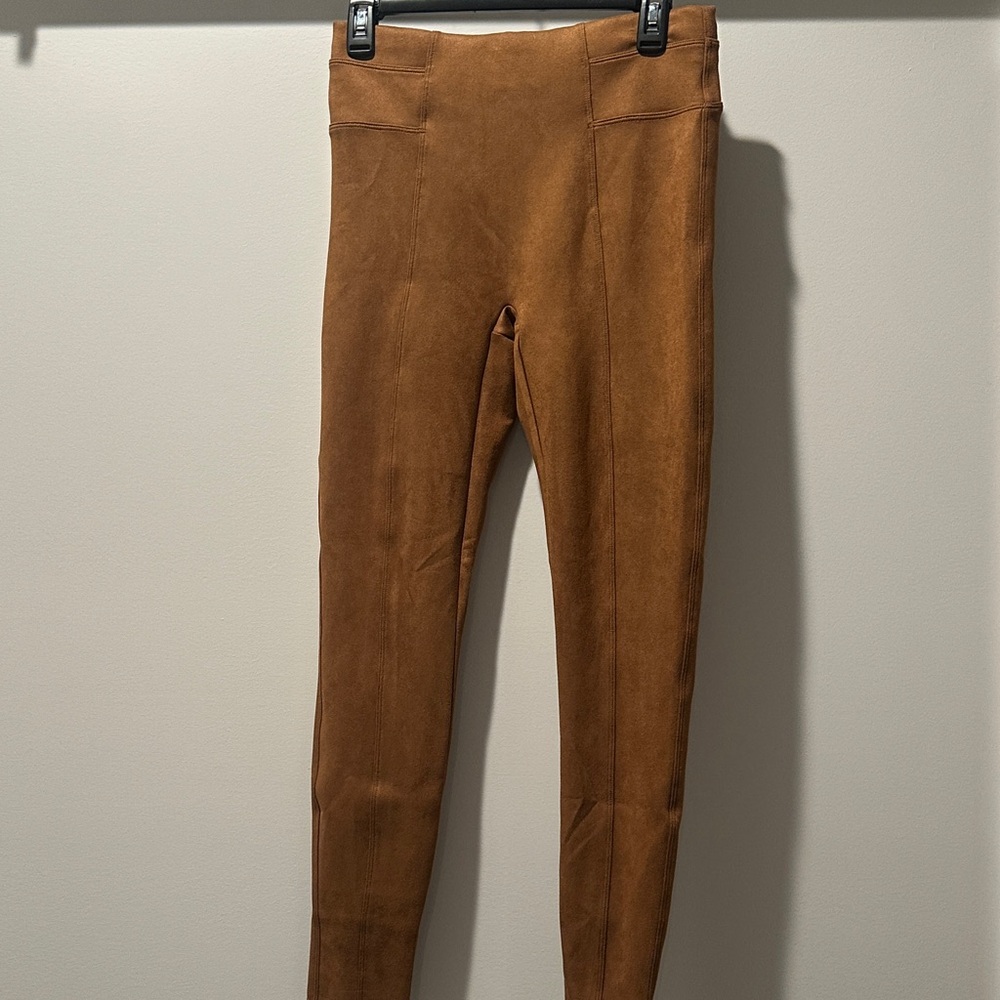 SPANX Brown suede Leggings